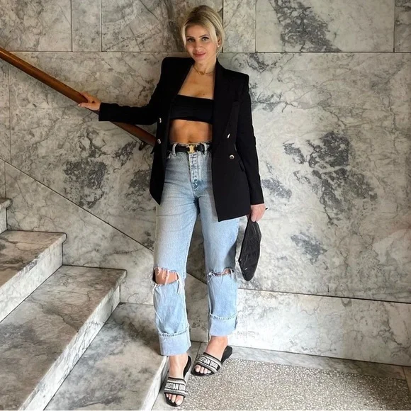 A&F High Rise Dad Jean - Picture 1 of 16